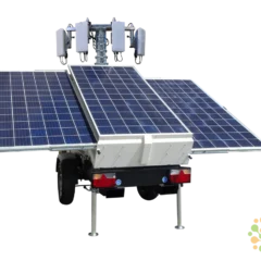 VT-Solar 4x100W LED Hydraulic HYPER (lowered mast, opened panels)