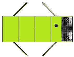 GDW frontal bottom cable ingress through a pierceable plate
