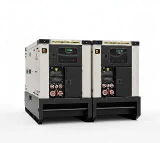 Two GRW generators side by side with control panels on the short side